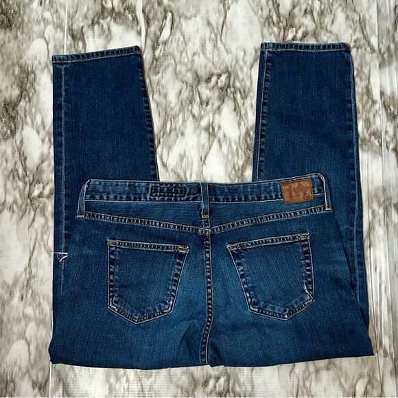 Adriano Goldschmied Sz 32R Distressed Knees Medium Wash Denim Blue Jean Normcore - Picture 6 of 7